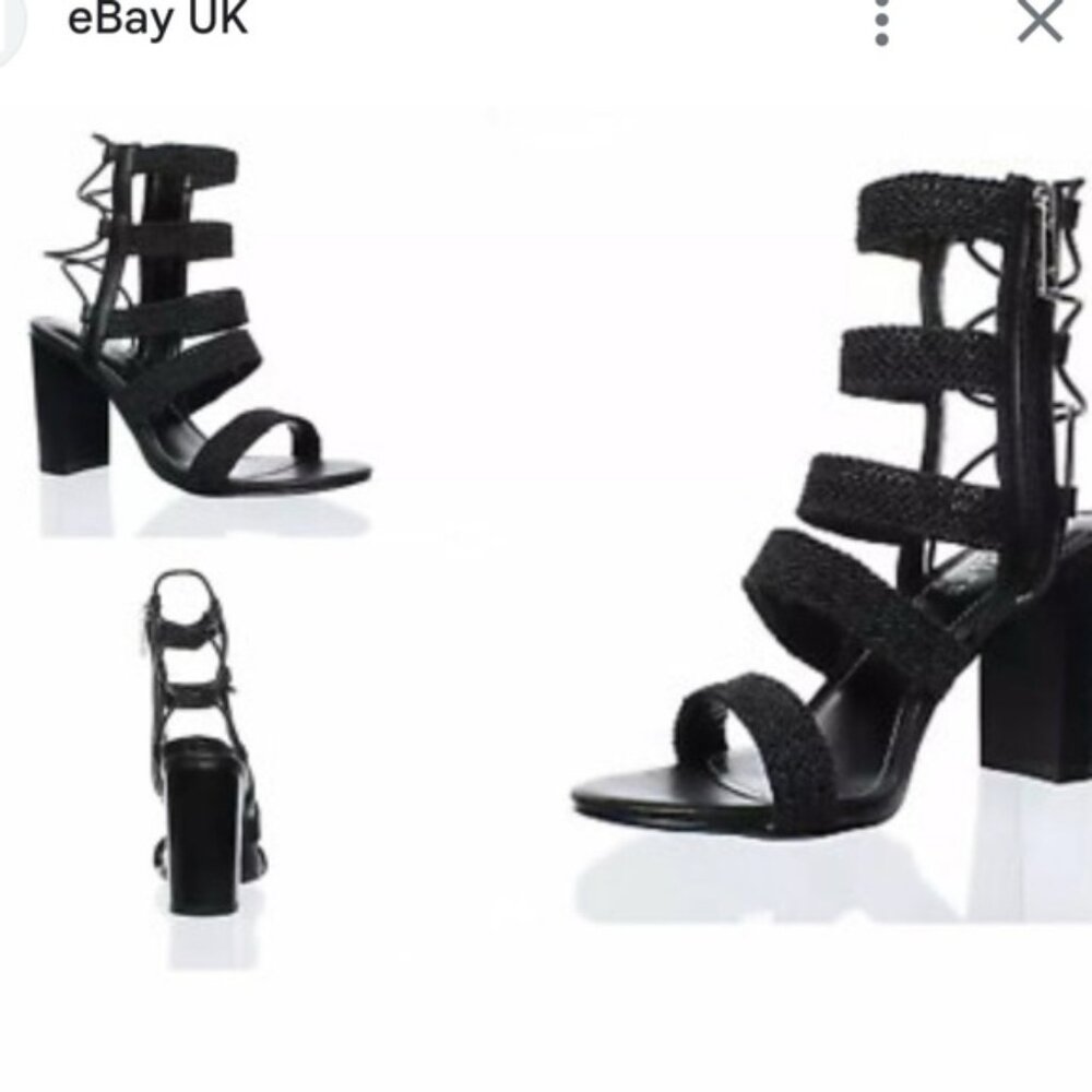 Elegant Black Strappy Heels